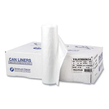 Inteplast Group High-density Commercial Can Liners Value Pack, 60 Gal, 12 Microns, 38" X 58", Clear, 200-carton freeshipping - TVN Wholesale
